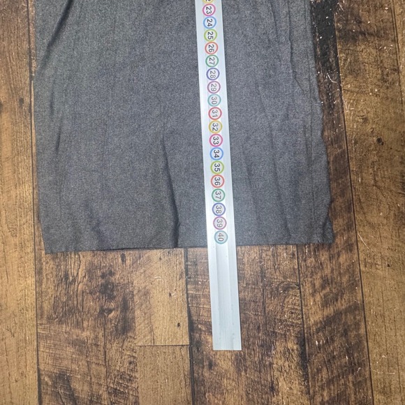 Vintage Fiocchi Gray Red Trim Turtleneck Dress Button Shoulder Made in Italy L - Picture 5 of 9